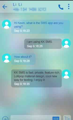 KK SMS Frosted Glass Theme 2