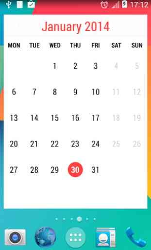 Month Calendar Widget 4