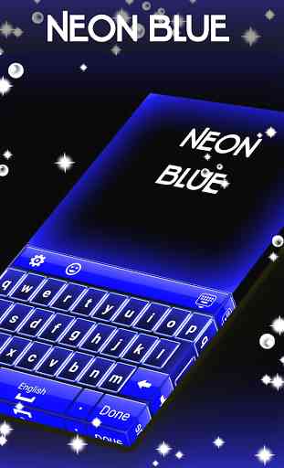 Neon Blue Keyboard 1