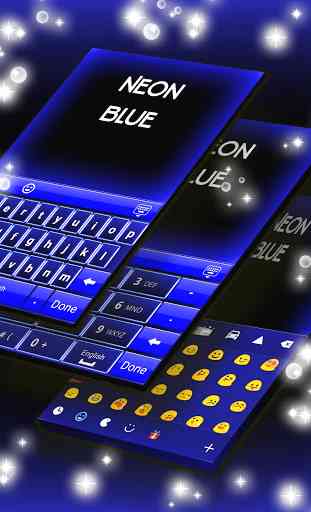Neon Blue Keyboard 2