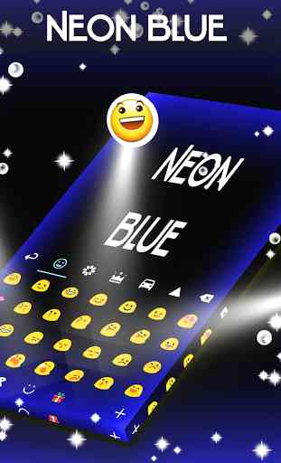 Neon Blue Keyboard 3