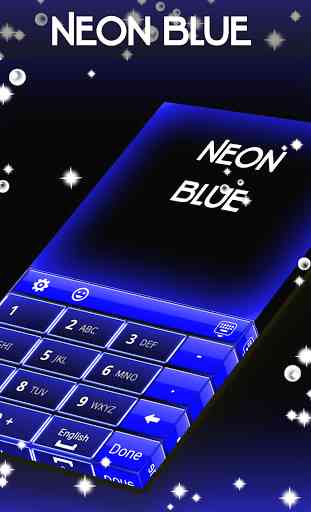 Neon Blue Keyboard 4