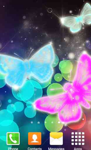 Neon Butterfly Live Wallpaper 3