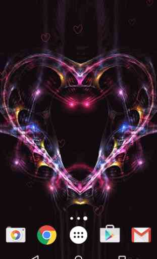 Neon Hearts Live Wallpaper 2