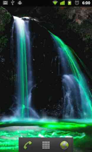neon live waterfall wallpaper 2