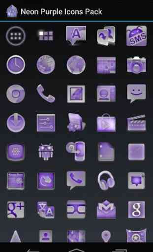 Neon Purple Icons Pack -ADW GO 2