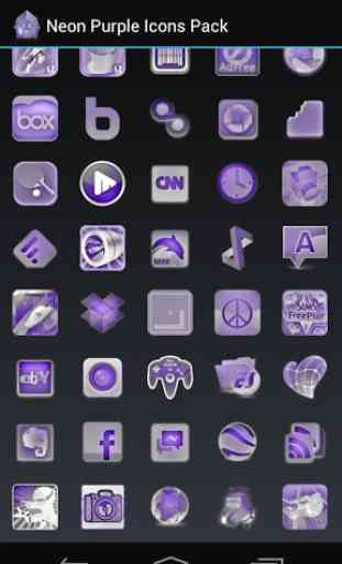 Neon Purple Icons Pack -ADW GO 3