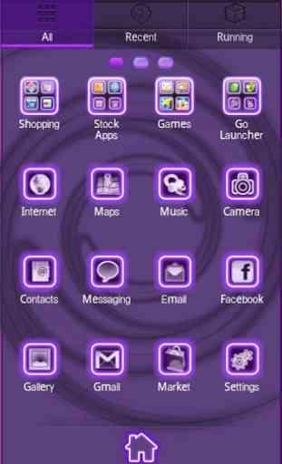 Neon Purple Style Go Launcher 2