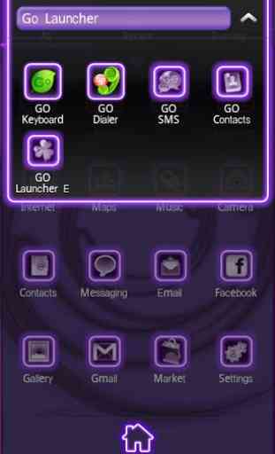 Neon Purple Style Go Launcher 3