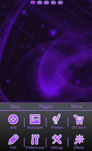Neon Purple Style Go Launcher 4