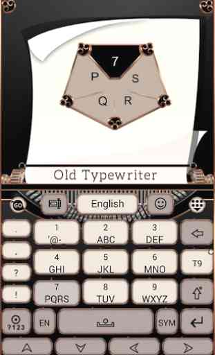 Old Typewriter Keyboard Theme 4
