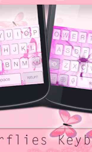 Pink Butterflies Keyboard 1
