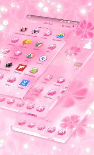 Pink girl GO Launcher Theme 3