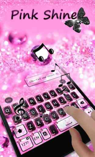 Pink Shine GO Keyboard Theme 3