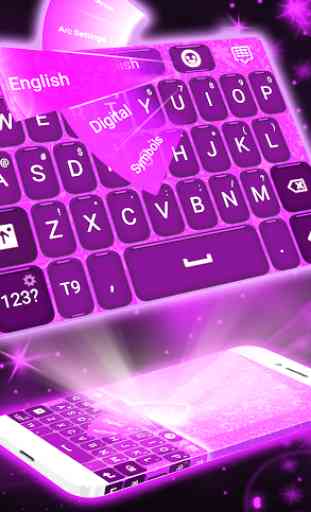 Purple Keyboard GO Theme 1