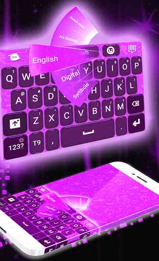 Purple Keyboard GO Theme 3
