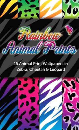 Rainbow Animal Print Wallpaper 1
