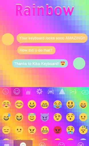 Rainbow Emoji Ikeyboard Theme 2