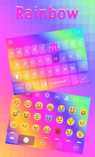 Rainbow Emoji Ikeyboard Theme 3
