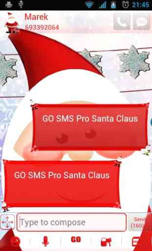 Santa Claus Theme for GO SMS 3
