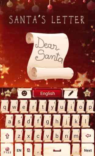 Santa's Letter Keyboard Theme 1