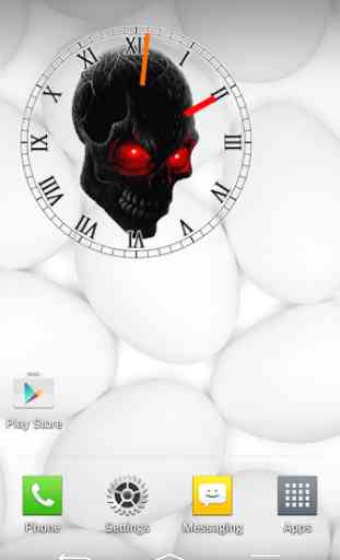 Skull Clock Widget 2