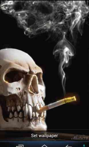 Smoking Skull Live Wallpaper 1