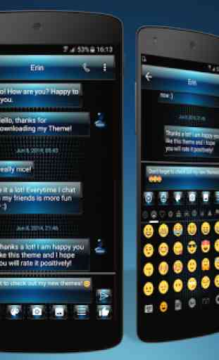 SMS Messages Dusk Blue Theme 1