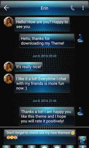 SMS Messages Dusk Blue Theme 2