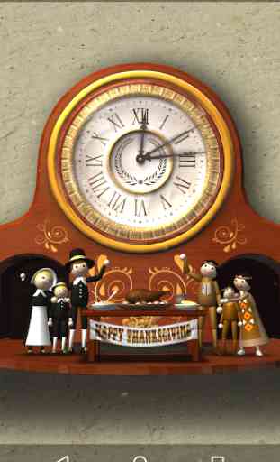 Thanksgiving Animated Clock 3D 1