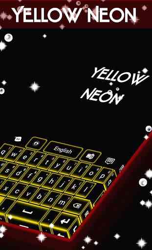 Yellow Neon Keyboard GO 1