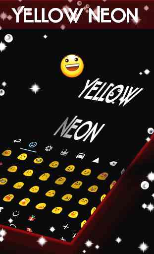 Yellow Neon Keyboard GO 3
