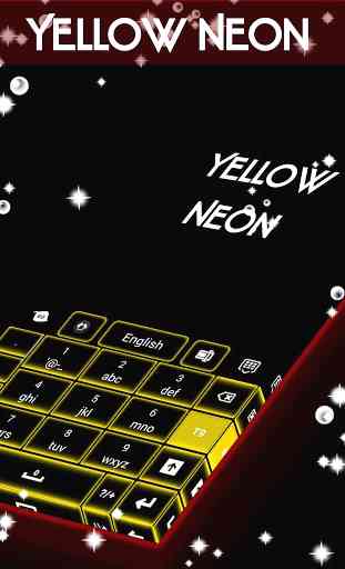 Yellow Neon Keyboard GO 4