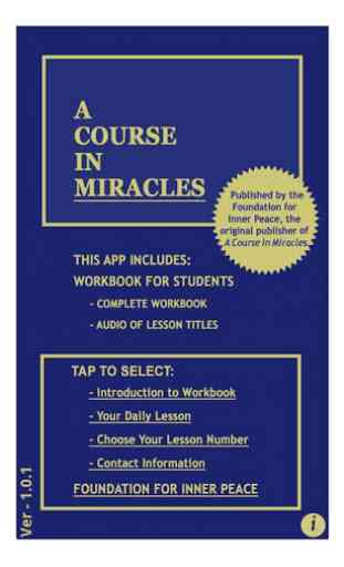 A Course in Miracles: Workbook 1