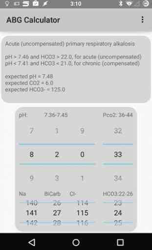 ABG Calculator: Blood Gas App 3