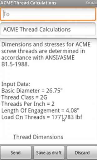 ACME Thread Calculation 4
