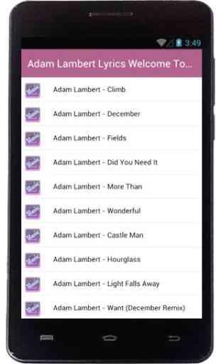 Adam Lambert Song And Album 1