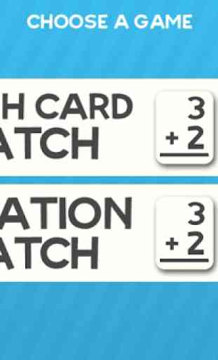 Addition Flash Card Match Game 3