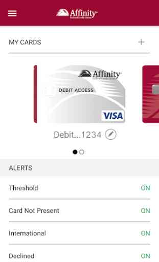 Affinity FCU Card App 2