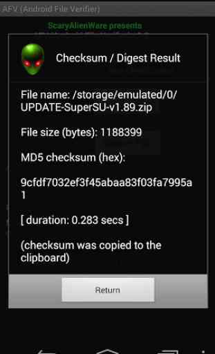AFV File Verifier for Android™ 4