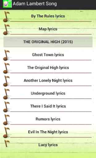 All Lyrics Of Adam Lambert 4
