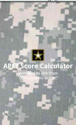 APFT Calculator w/ Score Log 1