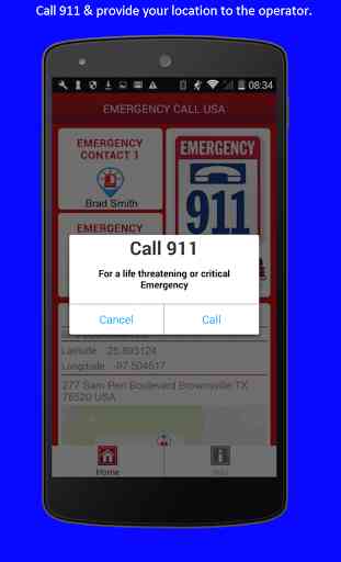 EMERGENCY CALL USA 9-1-1 (911) 2
