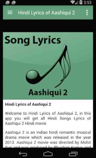 Hindi Lyrics of Aashiqui 2 2
