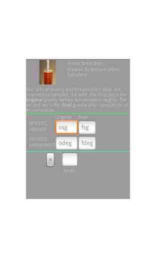 Home Brew Beer ABV Calculator 1
