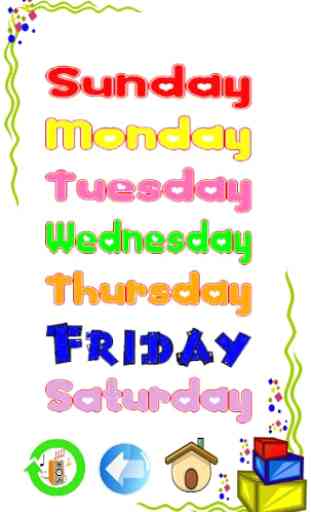 Learn days of week and months 2