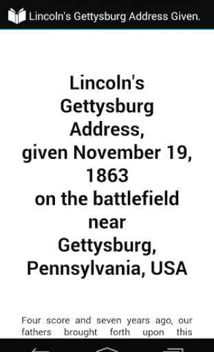Lincoln's Gettysburg Address 1