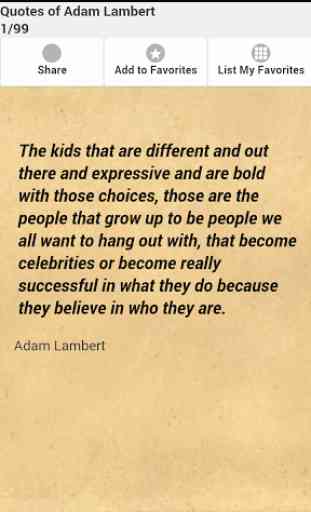 Quotes of Adam Lambert 1