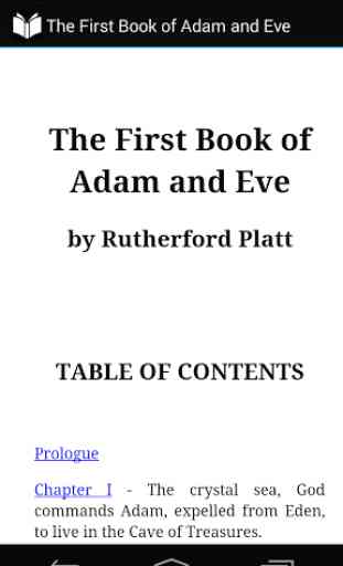 The First Book of Adam and Eve 1