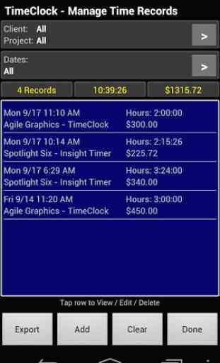 TimeClock - Time Tracker 4